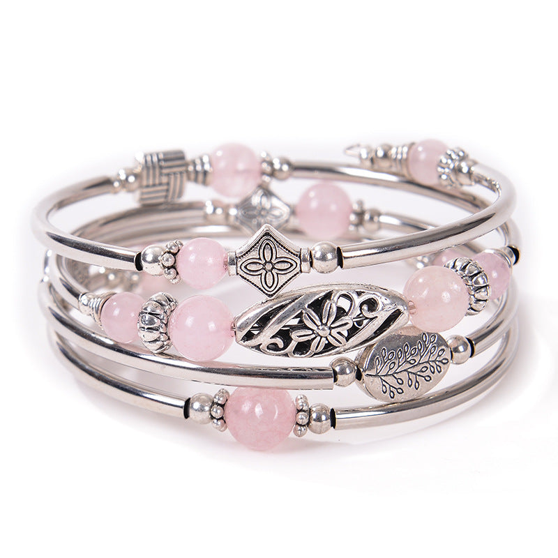 Bohemian Multi-layer Emperor Stone Winding Bracelet Four-layer Natural Stone Beaded Winding Bracelet Women's Jewelry Bohemian Multi-layer Emperor Stone Winding Bracelet Four-layer Natural Stone Beaded Winding Bracelet Women's Jewelry